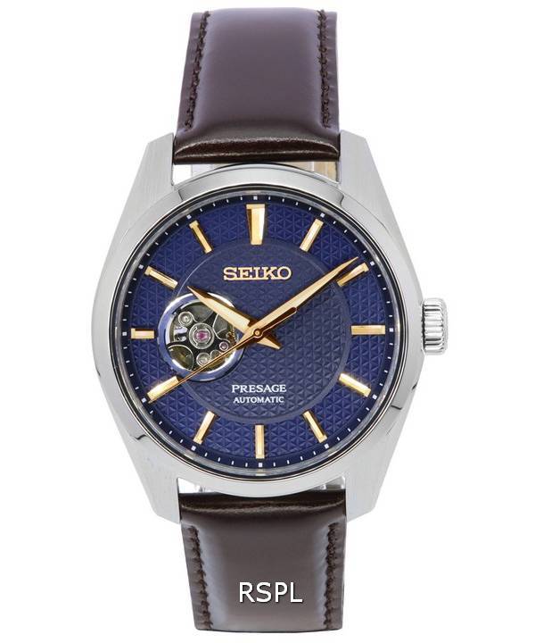 Seiko Presage Sharp Edged Midnight Blue Open Heart Dial Automático SPB311 SPB311J1 SPB311J 100M Reloj para hombre