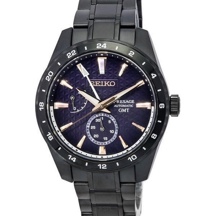 Seiko Presage Akebono Sharp Edged Series GMT Edición limitada Esfera azul Automático SPB361J1 100M Reloj para hombre