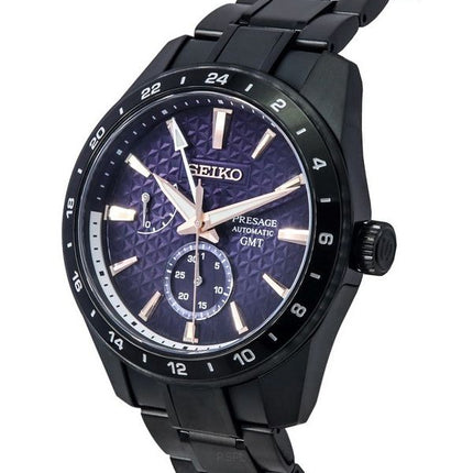 Seiko Presage Akebono Sharp Edged Series GMT Edición limitada Esfera azul Automático SPB361J1 100M Reloj para hombre