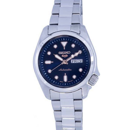 Reloj Seiko 5 Sports automático de acero inoxidable con esfera azul SRE003 SRE003K1 SRE003K 100M para mujer