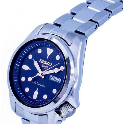 Reloj Seiko 5 Sports automático de acero inoxidable con esfera azul SRE003 SRE003K1 SRE003K 100M para mujer