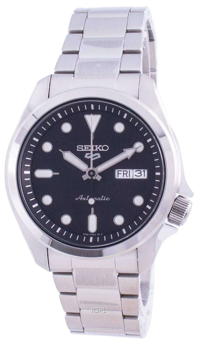 Seiko 5 Sports Black Dial automático SRPE55 SRPE55K1 SRPE55K 100M Reloj para hombre