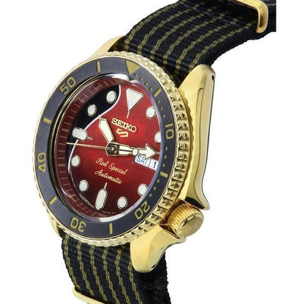 Seiko 5 Sports Brian May Red Edición especial limitada Correa de nylon Automático SRPH80J1 100M Reloj para hombre