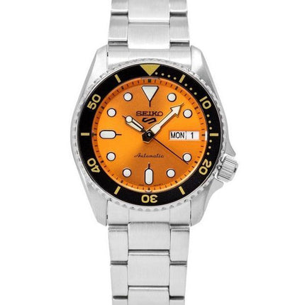 Reloj para hombre Seiko 5 Sports SKX Style Midi con esfera naranja automático SRPK35K1 100M