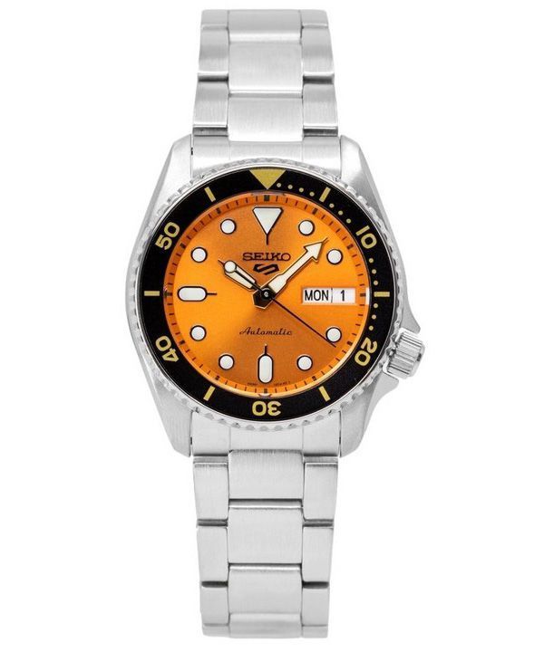 Reloj para hombre Seiko 5 Sports SKX Style Midi con esfera naranja automático SRPK35K1 100M