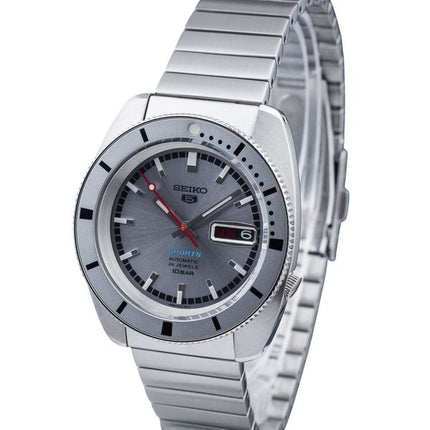 Reloj automático Seiko 5 Sports 1968 Recreation de edición limitada con esfera gris plateada SRPL03K1 100M para hombre con corre