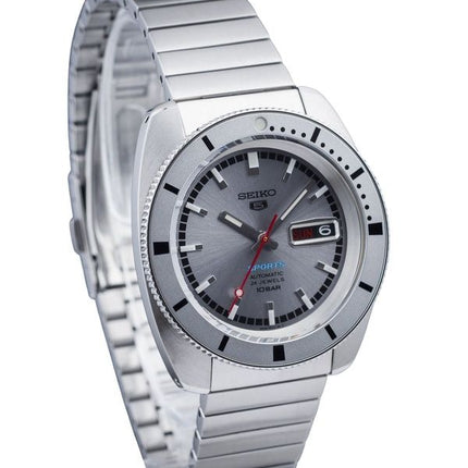 Reloj automático Seiko 5 Sports 1968 Recreation de edición limitada con esfera gris plateada SRPL03K1 100M para hombre con corre