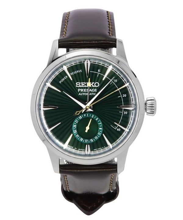 Reloj Seiko Presage Cocktail Time Midnight Mockingbird con esfera verde automático SSA459J1 para hombre