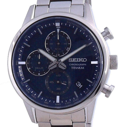 Seiko Discover More Titanium Chronograph Quartz SSB387 SSB387P1 SSB387P 100M Reloj para hombre