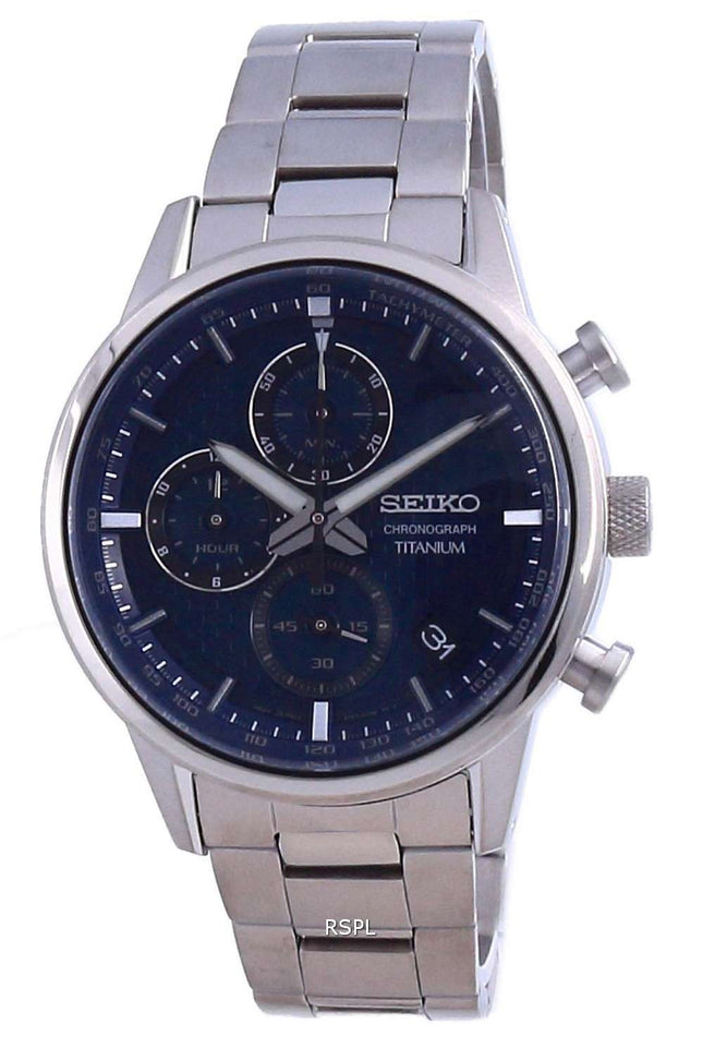 Seiko Discover More Titanium Chronograph Quartz SSB387 SSB387P1 SSB387P 100M Reloj para hombre