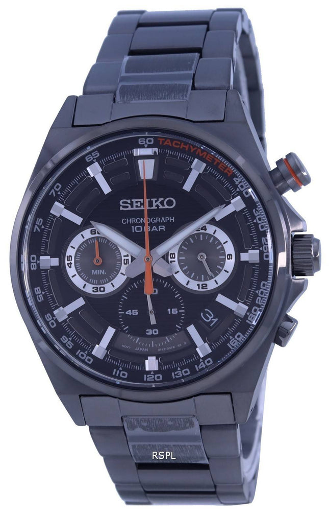 Seiko Neo Sports Chronograph Black Dial Quartz SSB399 SSB399P1 SSB399P 100M Reloj para hombre