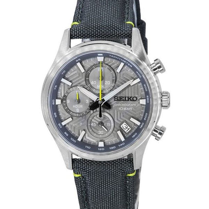 Seiko Conceptual Cronógrafo Correa de nailon Esfera gris Cuarzo SSB423P1 100M Reloj para hombre