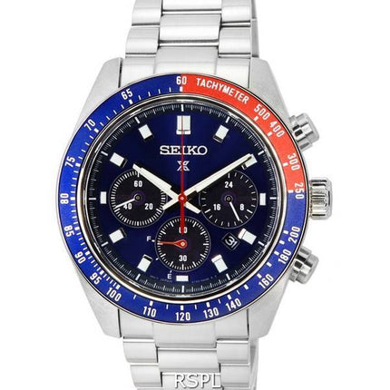 Seiko Prospex Speedtimer Go Large Solar Cronógrafo Esfera azul SSC913 SSC913P1 SSC913P 100M Reloj para hombre