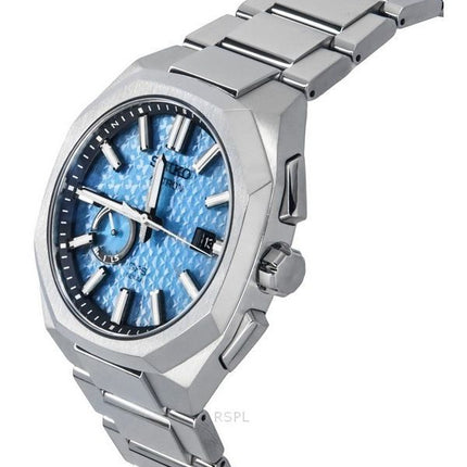 Reloj Seiko Astron Starfull Sky GPS Edición limitada Acero inoxidable Esfera azul Solar SSJ027J1 100M para hombre