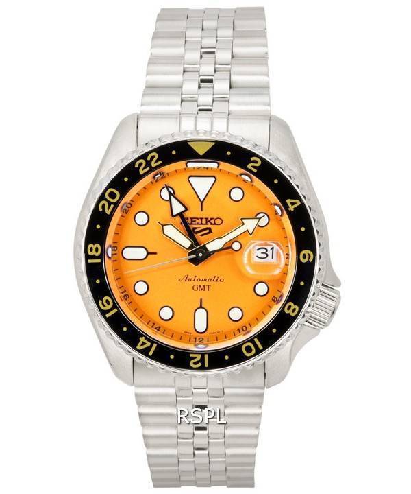 Seiko 5 Sports Mikan Orange GMT SKX Reinterpretación automática SSK005 SSK005K1 SSK005K 100M Reloj para hombre