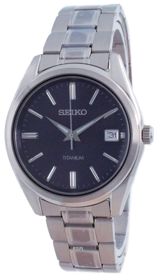 Seiko Discover More Titanium Quartz SUR373 SUR373P1 SUR373P 100M Reloj para hombre