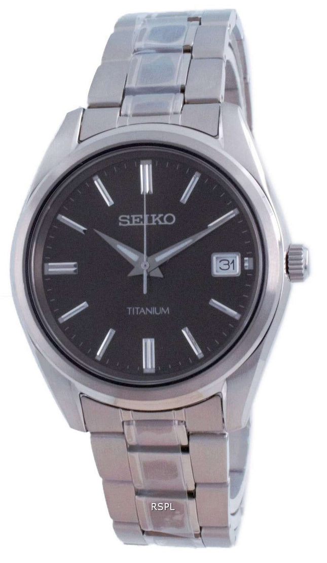 Seiko Discover More Titanium Quartz SUR375 SUR375P1 SUR375P 100M Reloj para hombre