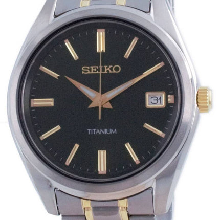 Seiko Discover More Titanium Quartz SUR377 SUR377P1 SUR377P 100M Reloj para hombre