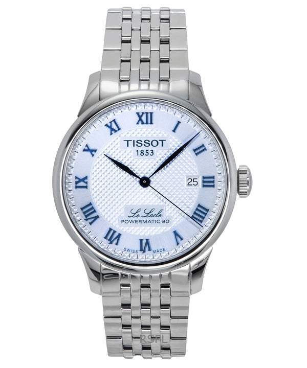 Reloj automático para hombre Tissot Le Locle Powermatic 80 20th Anniversary de acero inoxidable y esfera plateada T006.407.11.03