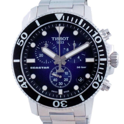 Tissot T-Sport Seastar 1000 Chronograph Quartz Diver&#39,s T120.417.11.041.01 T1204171104101 300M Reloj para hombre