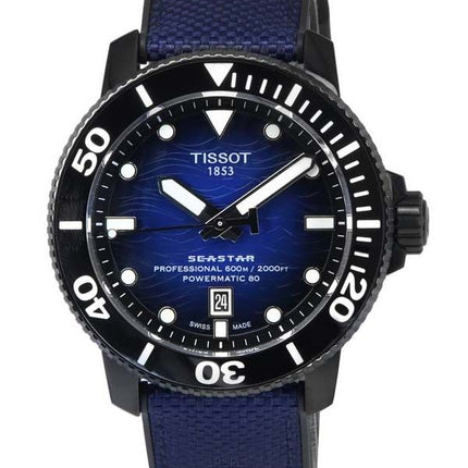 Tissot T-Sport Seastar 2000 Professional Powermatic 80 Diver&#39,s T120.607.37.041.00 T1206073704100 600M Reloj para hombre