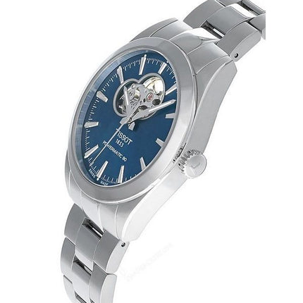 Tissot T-Classic Gentleman Powermatic 80 Open Heart esfera azul automático T127.407.11.041.01 100M Reloj para hombre