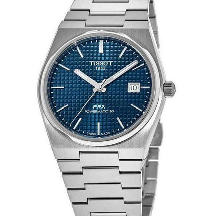 Reloj unisex Tissot PRX T-Classic Powermatic 80 con esfera azul automático T137.207.11.041.00 100M