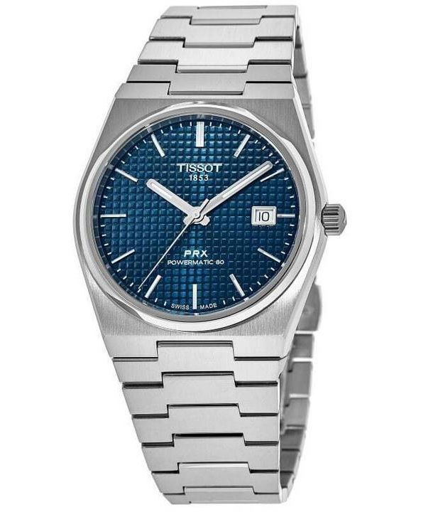 Reloj unisex Tissot PRX T-Classic Powermatic 80 con esfera azul automático T137.207.11.041.00 100M