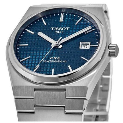 Reloj unisex Tissot PRX T-Classic Powermatic 80 con esfera azul automático T137.207.11.041.00 100M