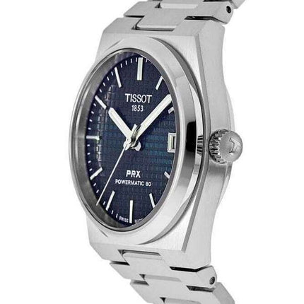 Reloj unisex Tissot PRX T-Classic Powermatic 80 con esfera azul automático T137.207.11.041.00 100M