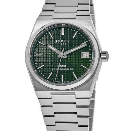 Reloj unisex Tissot PRX T-Classic Powermatic 80 con esfera verde automático T137.207.11.091.00 100M