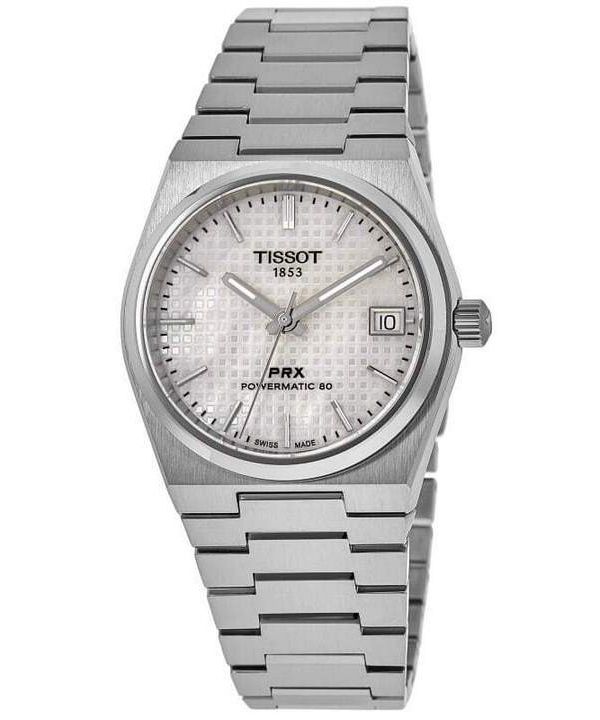 Reloj unisex Tissot PRX T-Classic Powermatic 80 con esfera de nácar blanco automático T137.207.11.111.00 100M