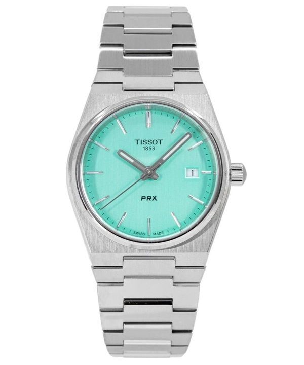 Tissot T-Classic PRX Stainless Steel Light Green Dial Quartz T137.210.11.091.00 100M Womens Watch