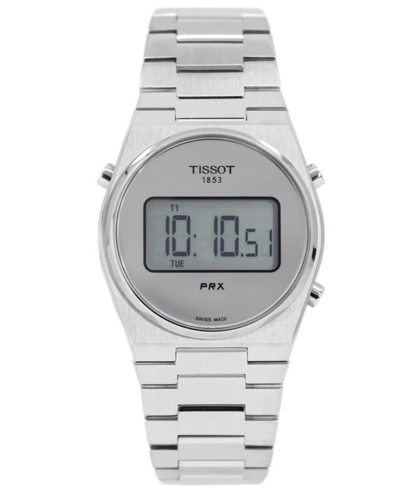 Tissot T-Classic PRX Digital Stainless Steel Silver Mirror Dial Quartz T137.263.11.030.00 100M Unisex Watch