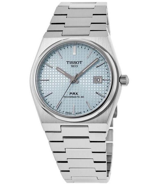 Reloj Tissot PRX T-Classic Powermatic 80 con esfera azul hielo automático T137.407.11.351.00 100M para hombre