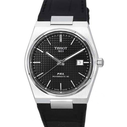 Tissot PRX T-Classic Powermatic 80 esfera negra T137.407.16.051.00 T1374071605100 100M Reloj para hombre