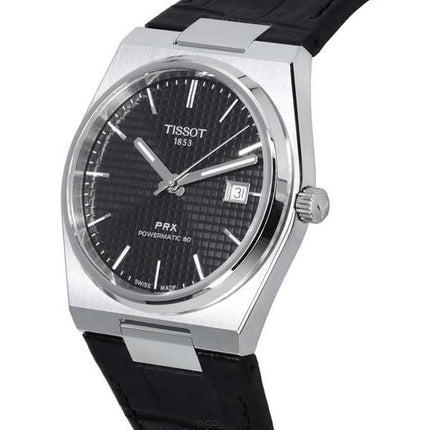 Tissot PRX T-Classic Powermatic 80 esfera negra T137.407.16.051.00 T1374071605100 100M Reloj para hombre