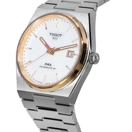 Reloj Tissot PRX T-Classic Powermatic 80 plateado T137.407.21.031.00 T1374072103100 100M para hombre