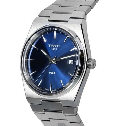 Tissot PRX T-Classic Acero inoxidable Esfera azul Cuarzo T137.410.11.041.00 T1374101104100 100M Reloj para hombre