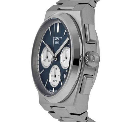 Reloj Tissot PRX T-Classic cronógrafo con esfera azul automático T137.427.11.041.00 100M para hombre