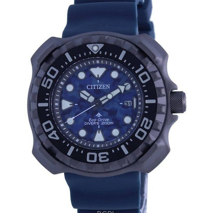 Reloj Citizen Promaster Eco-Drive Diver&#39,s BN0227-09L 200M para hombre con correa de poliuretano y esfera azul reacondicionad