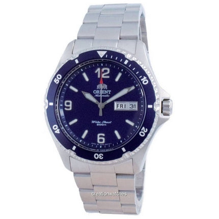 Reloj de buceo automático Orient Mako II de acero inoxidable con esfera azul SAA02002D3 200M para hombre renovado