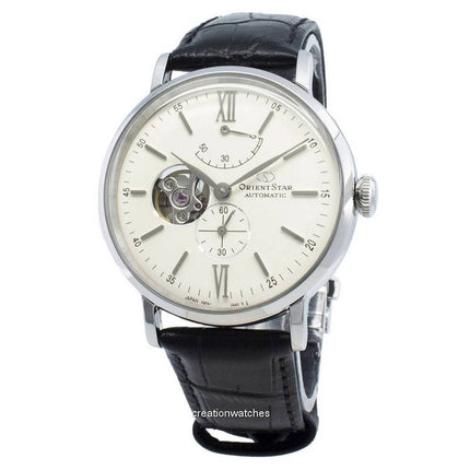 Reloj Orient Star Classic con correa de piel y esfera color crema, automático, RE-AV0002S00B, para hombre, renovado