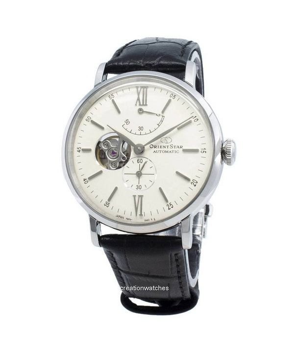 Reloj Orient Star Classic con correa de piel y esfera color crema, automático, RE-AV0002S00B, para hombre, renovado