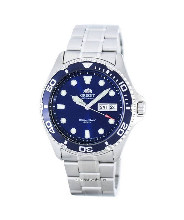 Reloj Orient Ray II automático de acero inoxidable con esfera azul FAA02005D9 200M para hombre renovado