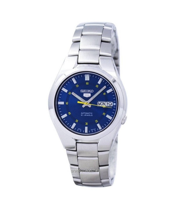 Reloj Seiko 5 Sports automático de acero inoxidable con esfera azul SNK615K1 para hombre renovado