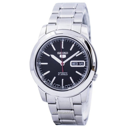 Reloj Seiko 5 automático de acero inoxidable con esfera negra SNKE53J1 para hombre renovado