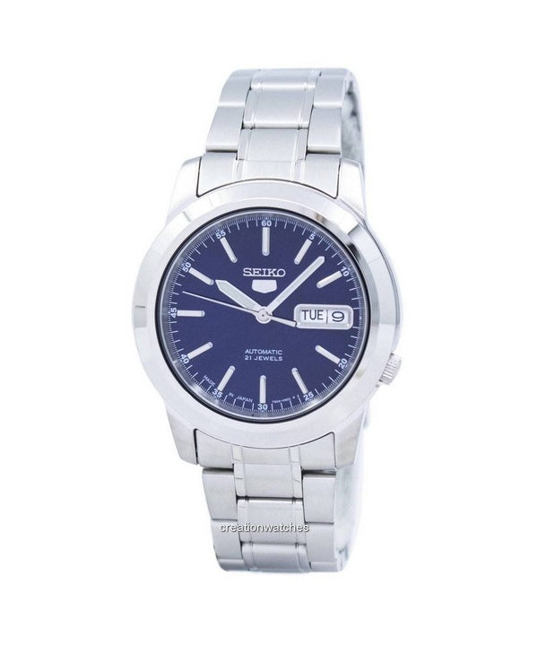 Reloj Seiko 5 automático de acero inoxidable con esfera azul SNKE51J1 para hombre renovado