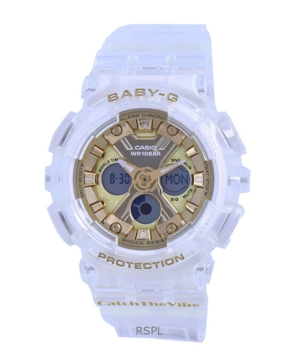 Reloj Casio Baby-G Special Colour Analógico Digital Correa de resina Esfera dorada Cuarzo BA-130CVG-7A 100M para mujer reacondic