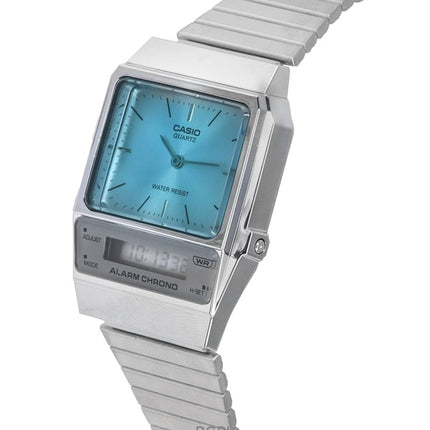 Reloj unisex Casio vintage analógico digital de acero inoxidable de cuarzo AQ-800EC-2A reacondicionado